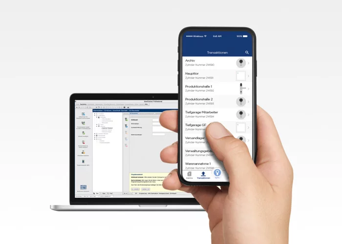  elektronische Zutrittsorganisation blueSmart Laptop Smartphone Software deutsch 